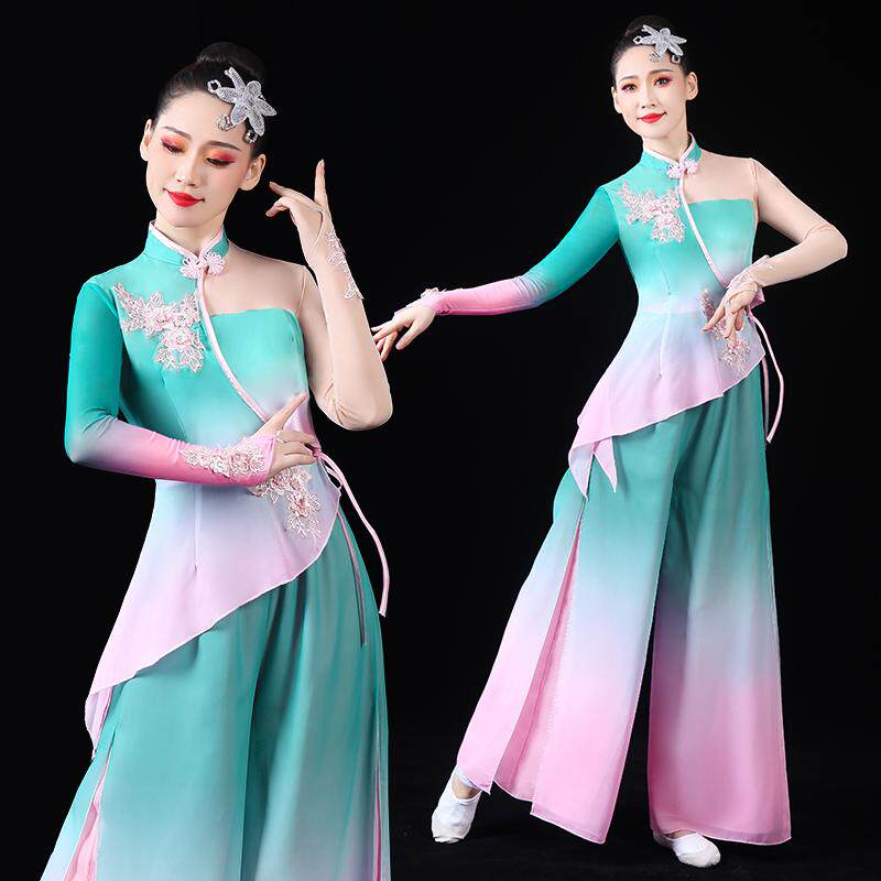 胶州秧歌服演出服女打腰鼓舞中国风古典扇子舞民族舞广场舞表演服