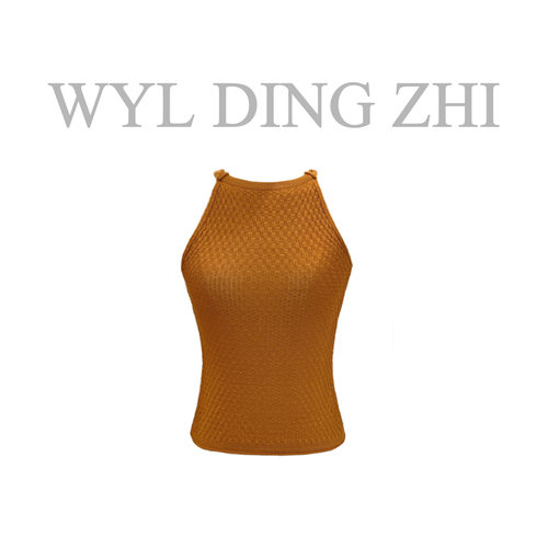 大雯子 叁吉 复古港风麻花扭结挂脖吊带背心女外穿高级感两穿上衣