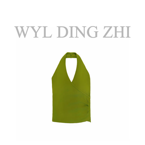 叁吉 大雯子 挂脖吊带带胸垫美背外穿高级感辣妹上衣修身背心女士