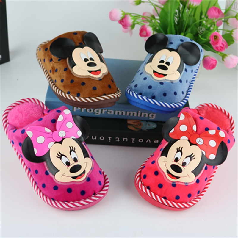 Pantoufles enfants en suède pour hiver - semelle caoutchouc - Ref 986007 Image 5