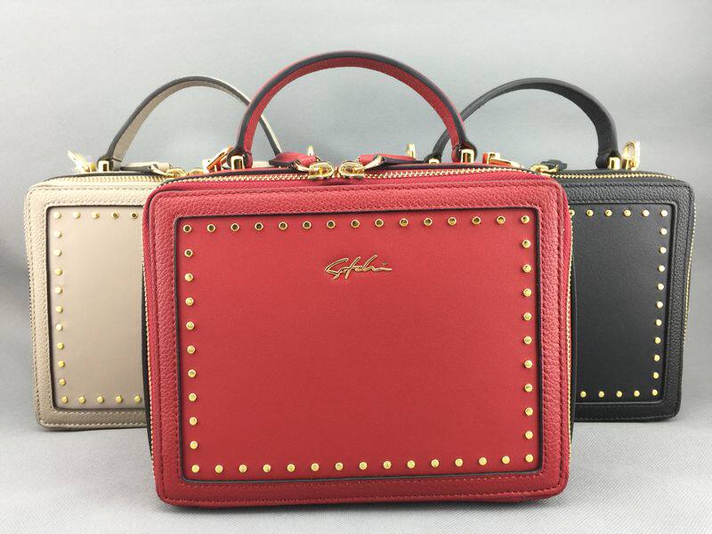 专柜正品沙驰女包手提包真皮小方包单肩斜挎包BT88659-5H/5S/5R