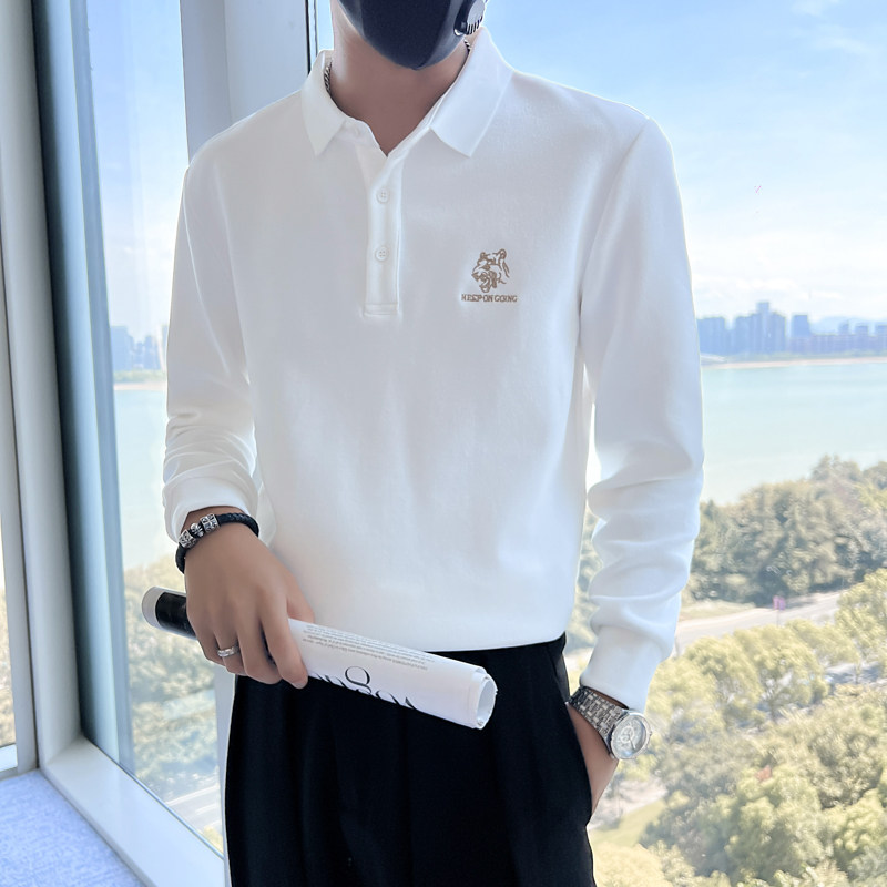 2024秋冬男新款韩版刺绣上衣打底衫青少年卫衣D326-18101P68控98,男装卫衣,星座1101