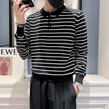 22秋冬男新款韩版条纹上衣打底衫青少年卫衣D326-12232P58控78，男装卫衣，星座1101