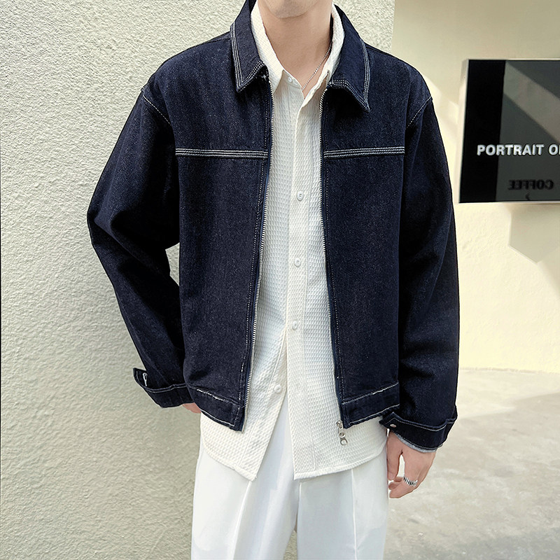 轻熟风高品质抖音复古水洗高克重牛仔男外套D326-1 JK133P125图片