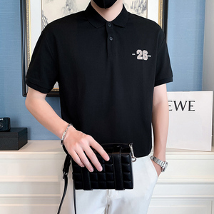 2024春夏男打底衫短袖上衣POLO衫抖音拼色男 D326-1 9113 P55图片