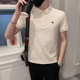 2023夏装男印花POLO新款社会小伙短袖潮男POLO衫D326-16815P55，男装Polo衫，星座1101
