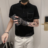 2024夏装男POLO新款社会小伙短袖潮男POLO衫上衣D326-16676P55，男装Polo衫，星座1101