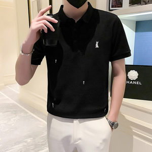 2024夏装男新品抖音直播爆版短袖POLO常规版型男 D326-1 6902P55图片