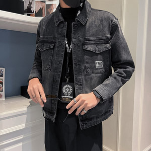 秋冬水洗牛仔外套夹克抖音直播高品质男上衣D326-1 NT903P145图片