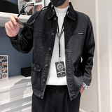 秋冬水洗牛仔外套夹克抖音直播高品质男上衣D326-1BK008P125，男装夹克，星座1101