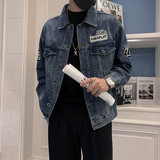 秋冬水洗牛仔外套夹克抖音直播高品质男上衣D326-1BK019P145，男装夹克，星座1101
