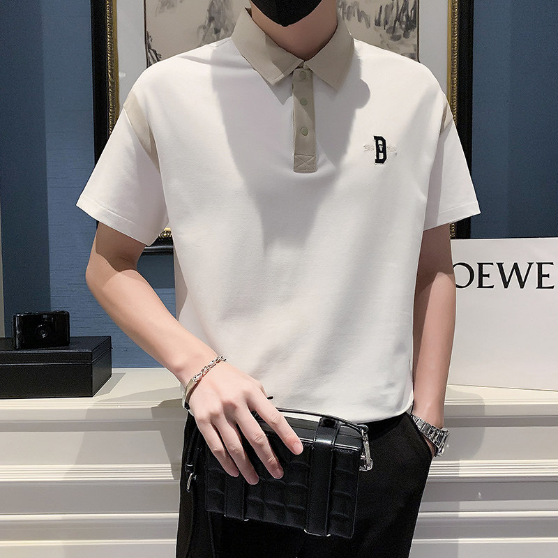 2024夏装男新品抖音直播爆版短袖POLO常规版型男D326-19515P55,男装Polo衫,星座1101