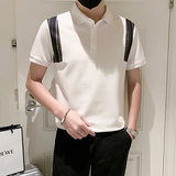2024春夏男打底衫短袖上衣POLO衫抖音拼接男D326-16882P55，男装T恤，星座1101