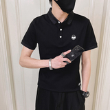 2024夏装新品精神小伙短袖POLO衫无头风刺绣POLOD326-19001P55，男装Polo衫，星座1101