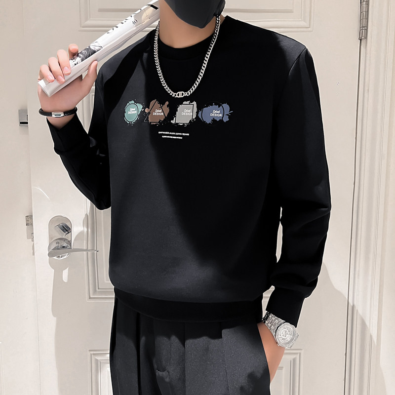 022秋冬男新款韩版印花上衣打底衫青少年卫衣D326-11217P68控98,男装卫衣,星座1101