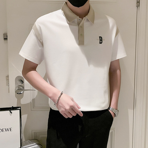 2024夏装男新品抖音直播爆版短袖POLO常规版型男 D326-1 9515 P55图片