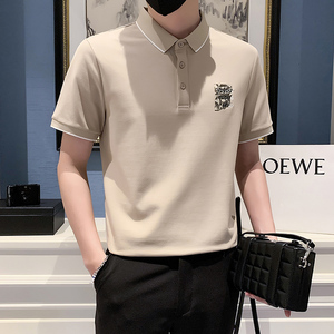 2024夏装男新品抖音直播爆版短袖POLO常规版型男 D326-1 6898 P55图片