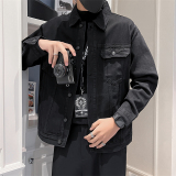 秋冬水洗牛仔外套夹克抖音直播高品质男上衣D326-1BK015P135，男装夹克，星座1101