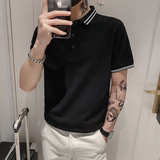 2024夏季精神小伙短袖POLO衫社会青年上衣D326-16652P48，男装Polo衫，星座1101