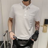 2024夏装男POLO新款社会小伙短袖潮男POLO衫上衣D326-16676P55，男装Polo衫，星座1101