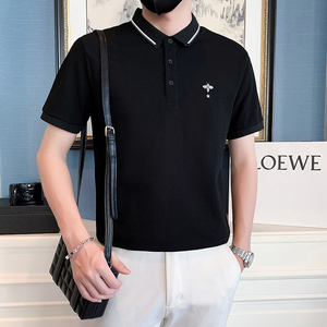 2024夏装男新品抖音直播爆版短袖POLO常规版型男 D326-1 6929 P55图片