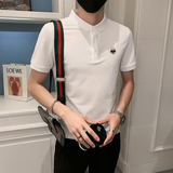 2024夏季刺绣精神小伙短袖POLO衫社会青年上衣潮D326-19001P55，男装Polo衫，星座1101
