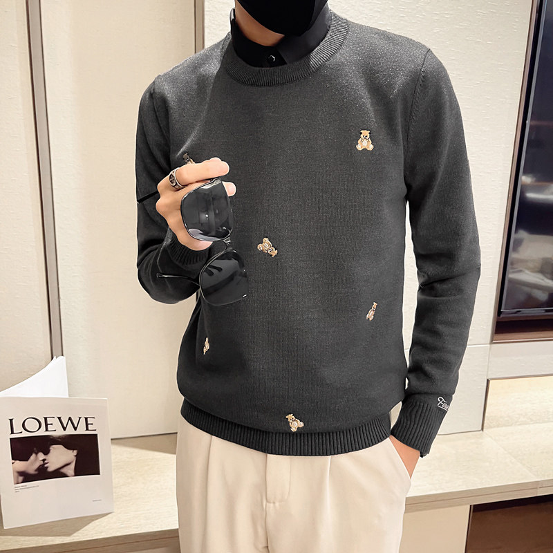 精神小伙2021假俩件套头针织衫韩版社会风毛衣男D326-12226P105,男装针织衫/毛衣,星座1101