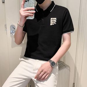 2024夏装男新品抖音直播爆版短袖POLO常规版型男 D326-1 6898 P55图片