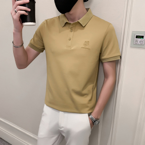 2024夏装男刺绣虎头POLO社会小伙短袖潮男POLO衫D326-1 6801 P45图片
