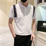 2024春夏男打底衫短袖上衣POLO衫抖音拼接男D326-16882P55，男装T恤，星座1101