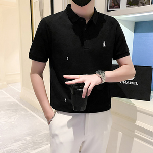 2024夏装男新品抖音直播爆版短袖POLO常规版型男 D326-1 6902P55图片