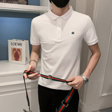 2023夏装男印花POLO新款社会小伙短袖潮男POLO衫D326-16815P55，男装Polo衫，星座1101