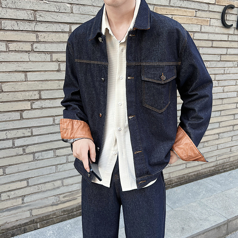轻熟风高品质抖音复古水洗高克重牛仔男外套D326-1JK135P125,女装短外套,星座1101