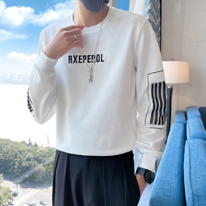 2024秋装新款社会风圆领卫衣上衣男直播 D326-1 3331 P68控98图片