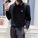 2024秋冬男新款韩版刺绣上衣打底衫青少年卫衣D326-18110P68控98，男装卫衣，星座1101