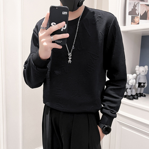 秋装新款社会风针织条纹卫衣上衣男直播D326-1 5561 P68控98图片