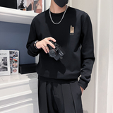 2024秋冬男新款韩版印花上衣打底衫青少年卫衣D326-11202P68控98，男装卫衣，星座1101