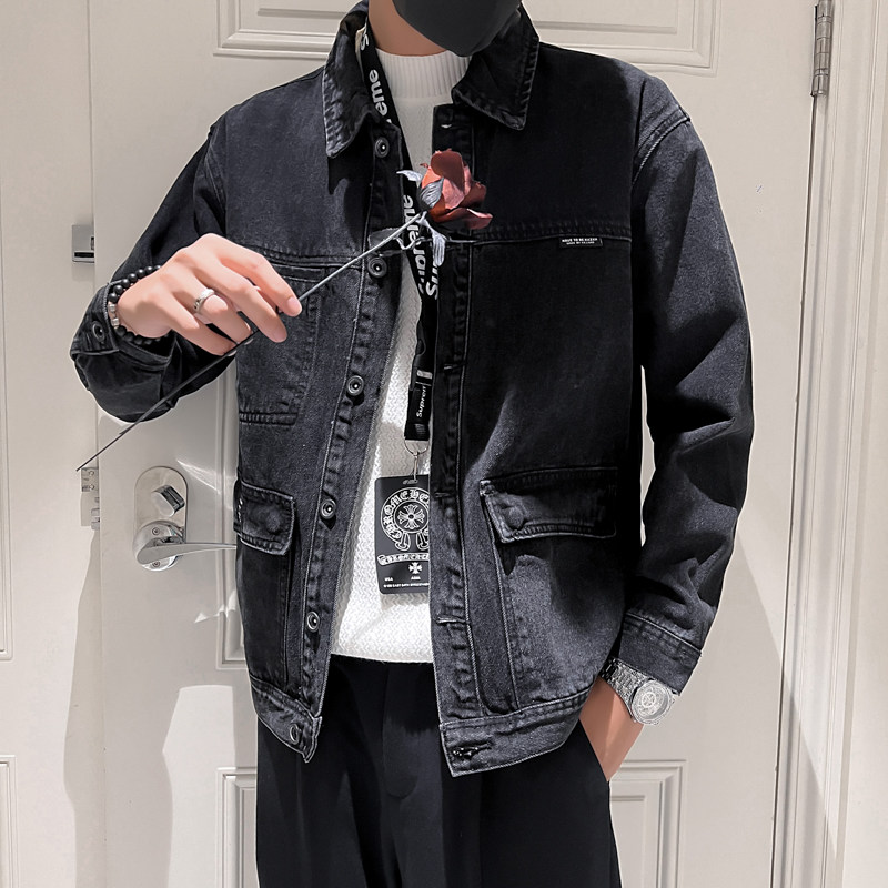秋冬水洗牛仔外套夹克抖音直播高品质男上衣D326-1BK008P125,男装夹克,星座1101