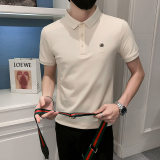 2023夏装男印花POLO新款社会小伙短袖潮男POLO衫D326-16815P55，男装Polo衫，星座1101