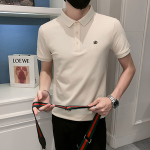 2023夏装男印花POLO新款社会小伙短袖潮男POLO衫D326-1 6815 P55图片