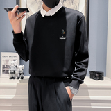 秋冬男生新款韩版刺绣上衣青少年卫衣假俩件D326-11226P78控108，男装卫衣，星座1101