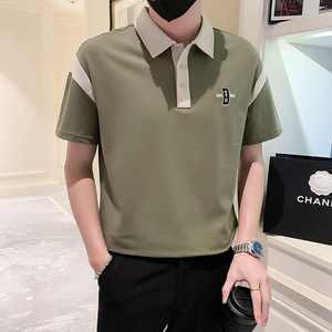 2024夏装男新品抖音直播爆版短袖POLO常规版型男 D326-1 9515 P55图片