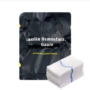 soluble hemostatic Chitosan Kaolin Gauze高岭土纱布壳聚糖