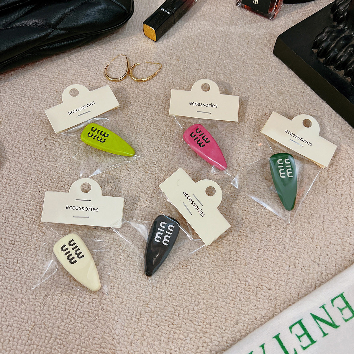 日韩糖果色金属水滴发夹刘海碎发鸭嘴夹侧边夹子甜美少女发饰