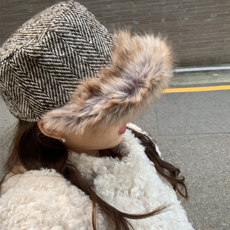 2025热销韩系小众复古呢料斜纹平