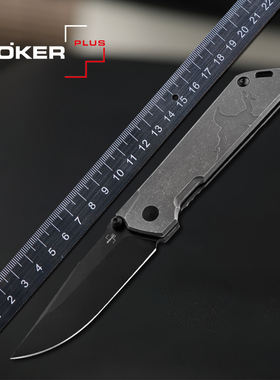 德国进口boker博克限量户外随身便携折刀高硬度S35VN工具刀Raven