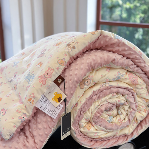 全棉豆豆被秋冬可机洗