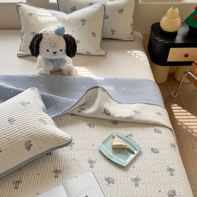 双面纯棉床盖三件套可定制