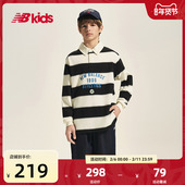 条纹印花长袖 Newbalance 上衣T恤 14岁儿童秋季 新品 nb官方童装