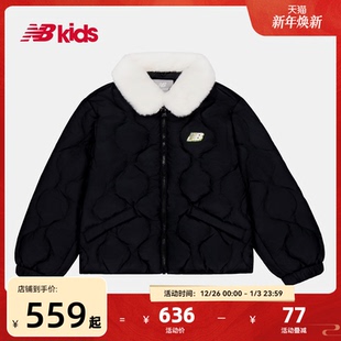 90%绒子含量 多彩logo轻薄款 nb官方童装 新品 毛领羽绒服 冬季